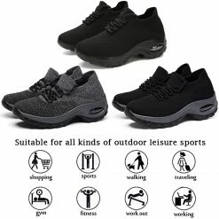 Nuheel® Woman Womens Cushion Walking Shoes Sock Sneakers Tennis Shoes 143 Nuheel® Woman Womens Cushion Walking Shoes Sock Sneakers Tennis Shoes