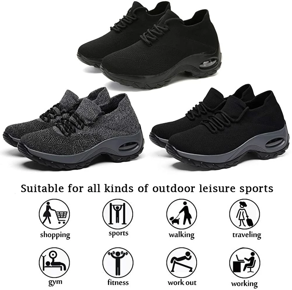 Nuheel® Woman Womens Cushion Walking Shoes Sock Sneakers Tennis Shoes 53 Nuheel® Woman Womens Cushion Walking Shoes Sock Sneakers Tennis Shoes