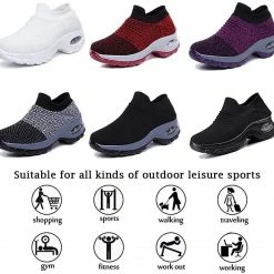 Nuheel® Woman Womens Cushion Walking Shoes Sock Sneakers Tennis Shoes 181 Nuheel® Woman Womens Cushion Walking Shoes Sock Sneakers Tennis Shoes