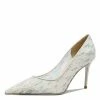 Nuheel Lace Mesh Bridal Shoes Stiletto Wedding Shoes For Bride Green Heels