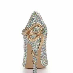 Nuheel® Nuheel Leather Bridal Shoes Fancy Diamond High Heels Stilettos Wedding Shoes For Bride