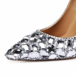 Nuheel® Nuheel Leather Bridal Shoes Rhinestone High Heels Stilettos Wedding Shoes For Bride 10 Nuheel® Nuheel Leather Bridal Shoes Rhinestone High Heels Stilettos Wedding Shoes For Bride