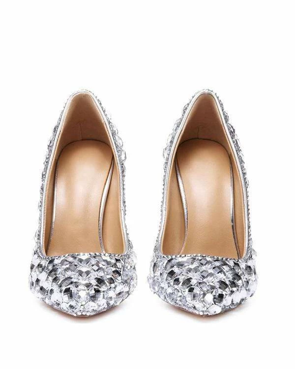 Nuheel® Nuheel Leather Bridal Shoes Rhinestone High Heels Stilettos Wedding Shoes For Bride 5 Nuheel® Nuheel Leather Bridal Shoes Rhinestone High Heels Stilettos Wedding Shoes For Bride