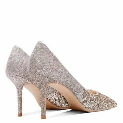 Nuheel® Nuheel Sequins Bridal Shoes Elegant Wedding Shoes For Bride Stilettos Gold Heels 1.3-3