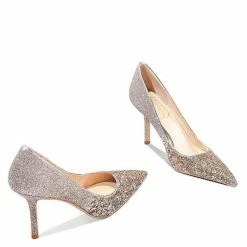 Nuheel® Nuheel Sequins Bridal Shoes Elegant Wedding Shoes For Bride Stilettos Gold Heels 1.3-3"