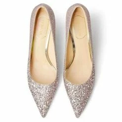 Nuheel® Nuheel Sequins Bridal Shoes Elegant Wedding Shoes For Bride Stilettos Gold Heels 1.3-3