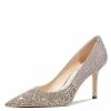 Nuheel® Nuheel Sequins Bridal Shoes Elegant Wedding Shoes For Bride Stilettos Gold Heels 1.3-3"