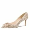 Nuheel® Nuheel Sequins Bridal Shoes Rhinestone Wedding Shoes For Bride Heels 1-2.5"