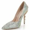 Nuheel® Nuheel Leather Bridal Shoes Fancy Diamond High Heels Stilettos Wedding Shoes For Bride