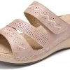 Nuheel® Women's Sandals Mules Wedge Sandal Leather Slippers Bohemian Flip Flop Thongs Woman