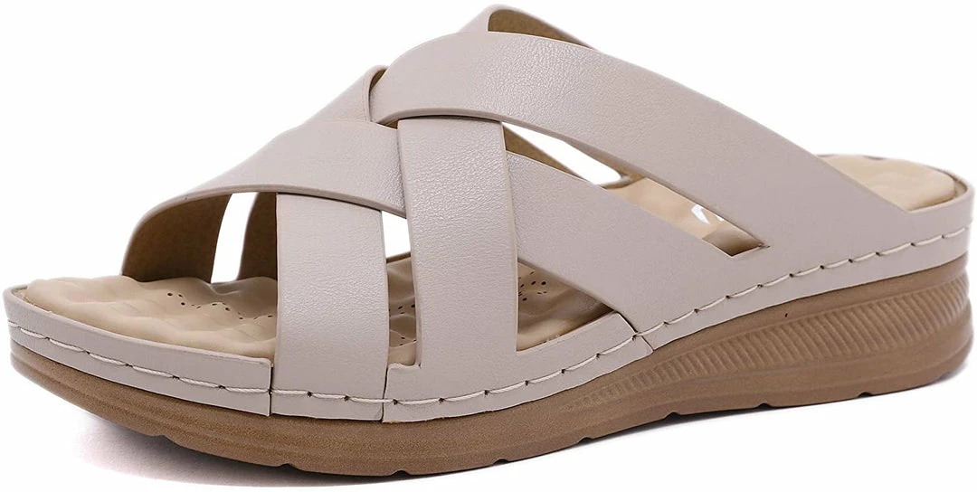 Nuheel® Women Wedge Sandals Platform Shoes Beach Walking Anti-Slip Flat Woman 10 Nuheel® Women Wedge Sandals Platform Shoes Beach Walking Anti-Slip Flat Woman