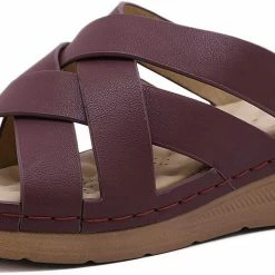 Nuheel® Women Wedge Sandals Platform Shoes Beach Walking Anti-Slip Flat Woman 44 Nuheel® Women Wedge Sandals Platform Shoes Beach Walking Anti-Slip Flat Woman