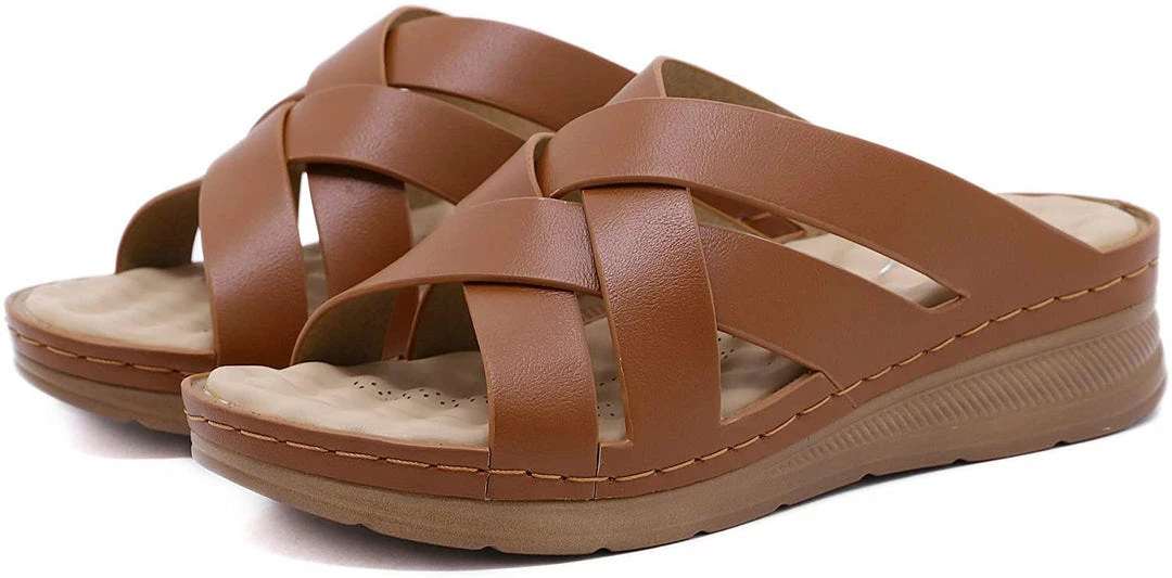 Nuheel® Women Wedge Sandals Platform Shoes Beach Walking Anti-Slip Flat Woman 4 Nuheel® Women Wedge Sandals Platform Shoes Beach Walking Anti-Slip Flat Woman