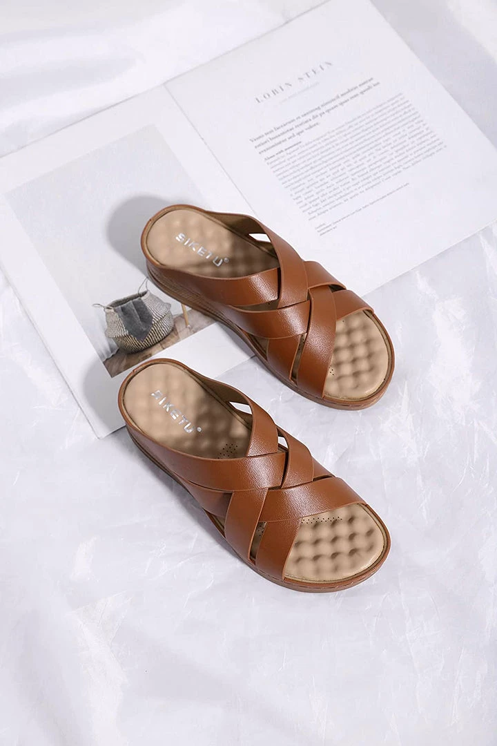 Nuheel® Women Wedge Sandals Platform Shoes Beach Walking Anti-Slip Flat Woman 6 Nuheel® Women Wedge Sandals Platform Shoes Beach Walking Anti-Slip Flat Woman