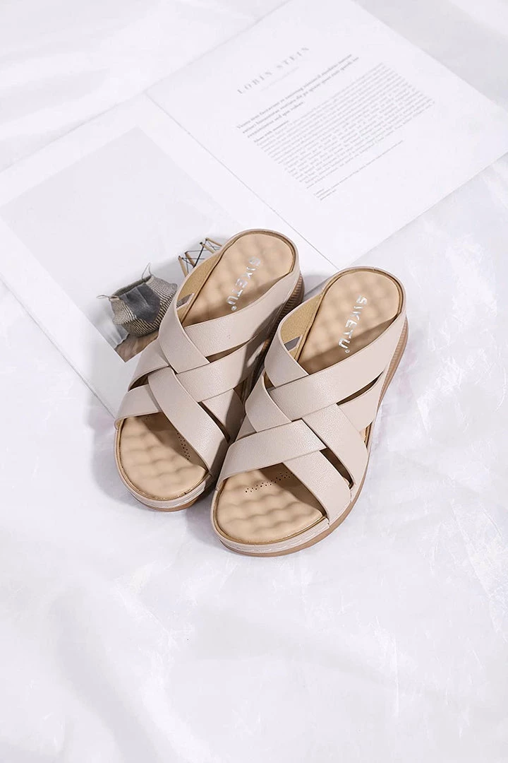 Nuheel® Women Wedge Sandals Platform Shoes Beach Walking Anti-Slip Flat Woman 12 Nuheel® Women Wedge Sandals Platform Shoes Beach Walking Anti-Slip Flat Woman