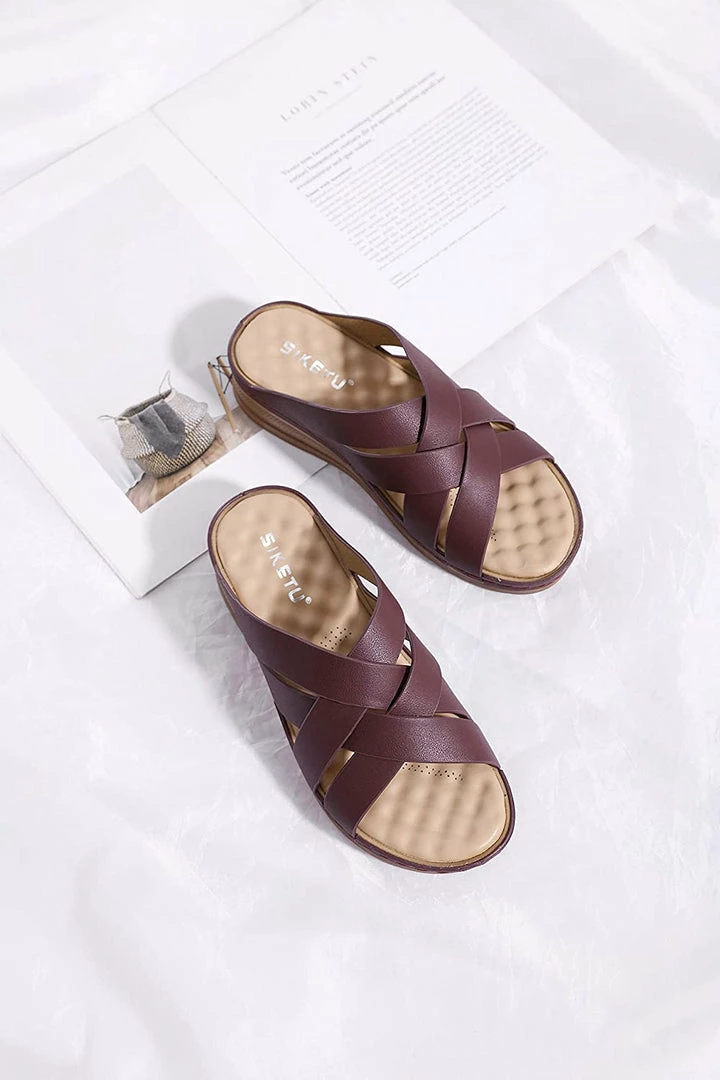 Nuheel® Women Wedge Sandals Platform Shoes Beach Walking Anti-Slip Flat Woman 20 Nuheel® Women Wedge Sandals Platform Shoes Beach Walking Anti-Slip Flat Woman