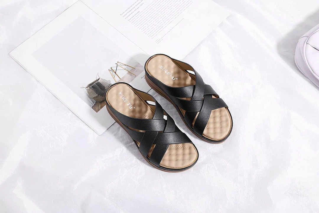 Nuheel® Women Wedge Sandals Platform Shoes Beach Walking Anti-Slip Flat Woman 26 Nuheel® Women Wedge Sandals Platform Shoes Beach Walking Anti-Slip Flat Woman