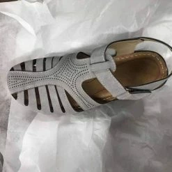 Nuheel® Woman Womens Comfortable Wedges Sandals Close-Toe Walking Flat Sandals