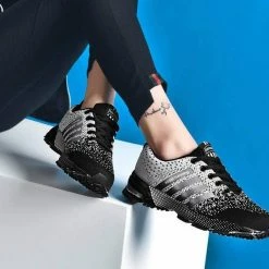 Nuheel® Nuheel Couple Knit Sneakers Breathable Running Shoes Walking Shoes