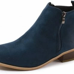 Nuheel® Woman Women's Ankle Boot Stacked Heel Booties Shoes Slip On Cutout Pointed Toe