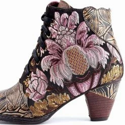 Nuheel® Women's Ankle Boots Handmade Splicing Leather Low Chunky Block Heels 14 Nuheel® Women's Ankle Boots Handmade Splicing Leather Low Chunky Block Heels