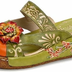 Nuheel® Women's Clogs Leather Slippers Leather Slip On Mules Flat Sandals Woman