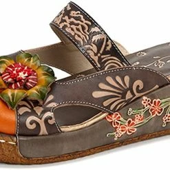 Nuheel® Women's Clogs Leather Slippers Leather Slip On Mules Flat Sandals Woman