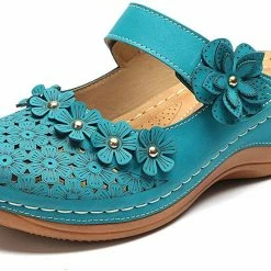 Nuheel® Women's Clogs Leather Slippers Leather Slip On Mules Flat Sandals 71 Nuheel® Women's Clogs Leather Slippers Leather Slip On Mules Flat Sandals