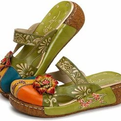 Nuheel® Women's Clogs Leather Slippers Leather Slip On Mules Flat Sandals Woman