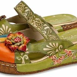 Nuheel® Women's Clogs Leather Slippers Leather Slip On Mules Flat Sandals Woman