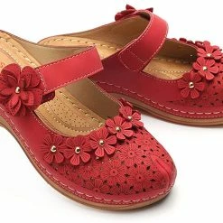 Nuheel® Women's Clogs Leather Slippers Leather Slip On Mules Flat Sandals 66 Nuheel® Women's Clogs Leather Slippers Leather Slip On Mules Flat Sandals