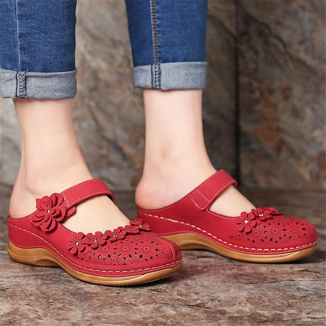 Nuheel® Women's Clogs Leather Slippers Leather Slip On Mules Flat Sandals 7 Nuheel® Women's Clogs Leather Slippers Leather Slip On Mules Flat Sandals