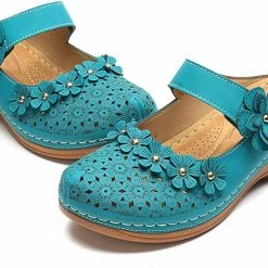 Nuheel® Women's Clogs Leather Slippers Leather Slip On Mules Flat Sandals 72 Nuheel® Women's Clogs Leather Slippers Leather Slip On Mules Flat Sandals