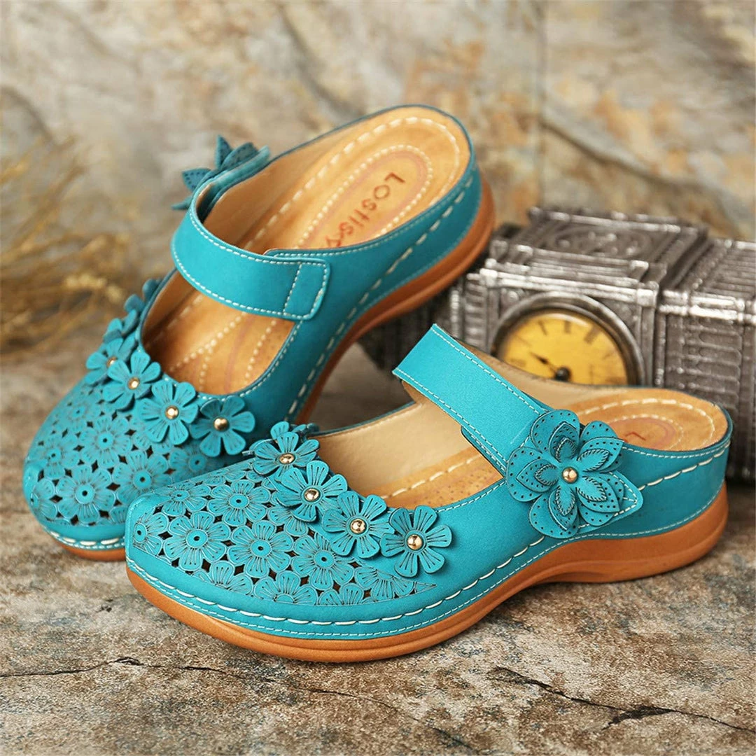 Nuheel® Women's Clogs Leather Slippers Leather Slip On Mules Flat Sandals 13 Nuheel® Women's Clogs Leather Slippers Leather Slip On Mules Flat Sandals