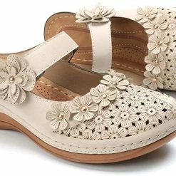 Nuheel® Women's Clogs Leather Slippers Leather Slip On Mules Flat Sandals 86 Nuheel® Women's Clogs Leather Slippers Leather Slip On Mules Flat Sandals