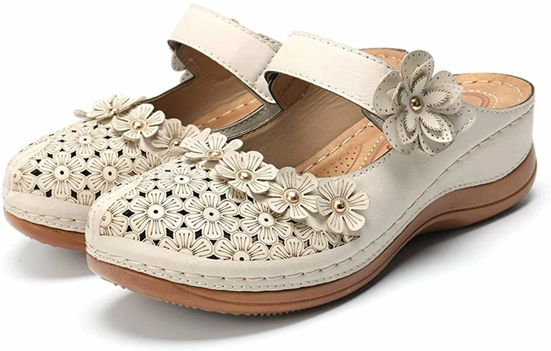 Nuheel® Women's Clogs Leather Slippers Leather Slip On Mules Flat Sandals 26 Nuheel® Women's Clogs Leather Slippers Leather Slip On Mules Flat Sandals