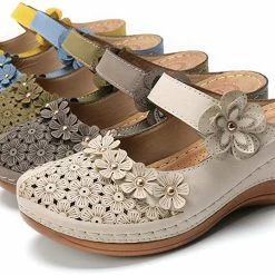 Nuheel® Women's Clogs Leather Slippers Leather Slip On Mules Flat Sandals 90 Nuheel® Women's Clogs Leather Slippers Leather Slip On Mules Flat Sandals