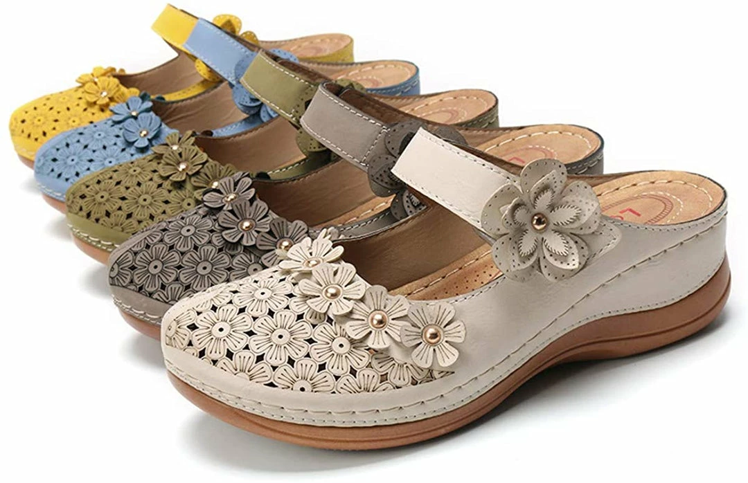 Nuheel® Women's Clogs Leather Slippers Leather Slip On Mules Flat Sandals 29 Nuheel® Women's Clogs Leather Slippers Leather Slip On Mules Flat Sandals