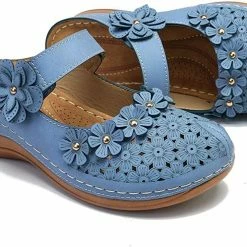 Nuheel® Women's Clogs Leather Slippers Leather Slip On Mules Flat Sandals 93 Nuheel® Women's Clogs Leather Slippers Leather Slip On Mules Flat Sandals