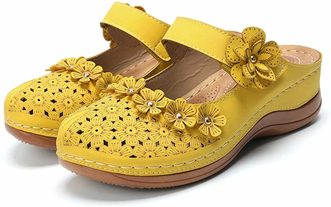 Nuheel® Women's Clogs Leather Slippers Leather Slip On Mules Flat Sandals 38 Nuheel® Women's Clogs Leather Slippers Leather Slip On Mules Flat Sandals