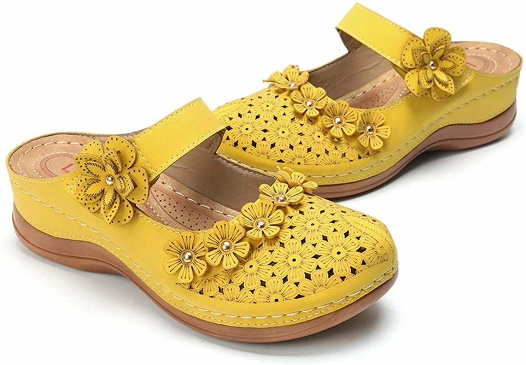 Nuheel® Women's Clogs Leather Slippers Leather Slip On Mules Flat Sandals 39 Nuheel® Women's Clogs Leather Slippers Leather Slip On Mules Flat Sandals