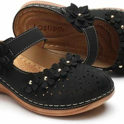 Nuheel® Women's Clogs Leather Slippers Leather Slip On Mules Flat Sandals 106 Nuheel® Women's Clogs Leather Slippers Leather Slip On Mules Flat Sandals