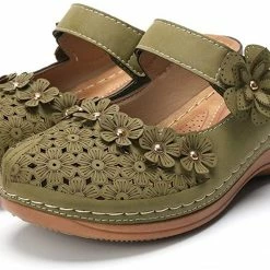 Nuheel® Women's Clogs Leather Slippers Leather Slip On Mules Flat Sandals 115 Nuheel® Women's Clogs Leather Slippers Leather Slip On Mules Flat Sandals