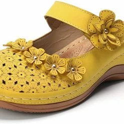 Nuheel® Women's Clogs Leather Slippers Leather Slip On Mules Flat Sandals 98 Nuheel® Women's Clogs Leather Slippers Leather Slip On Mules Flat Sandals