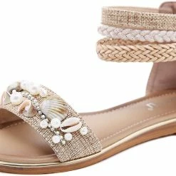 Nuheel® Woman Women's Gladiator Flat Sandals Roman Flip Flops Shoes Sandals With Zipper