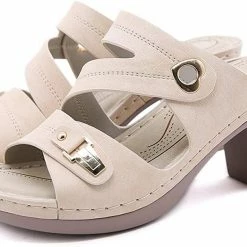 Nuheel® Woman Women Summer Sandals With Block Heel Comfort Wedge Sandals