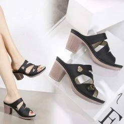Nuheel® Woman Women Summer Sandals With Block Heel Comfort Wedge Sandals 31 Nuheel® Woman Women Summer Sandals With Block Heel Comfort Wedge Sandals