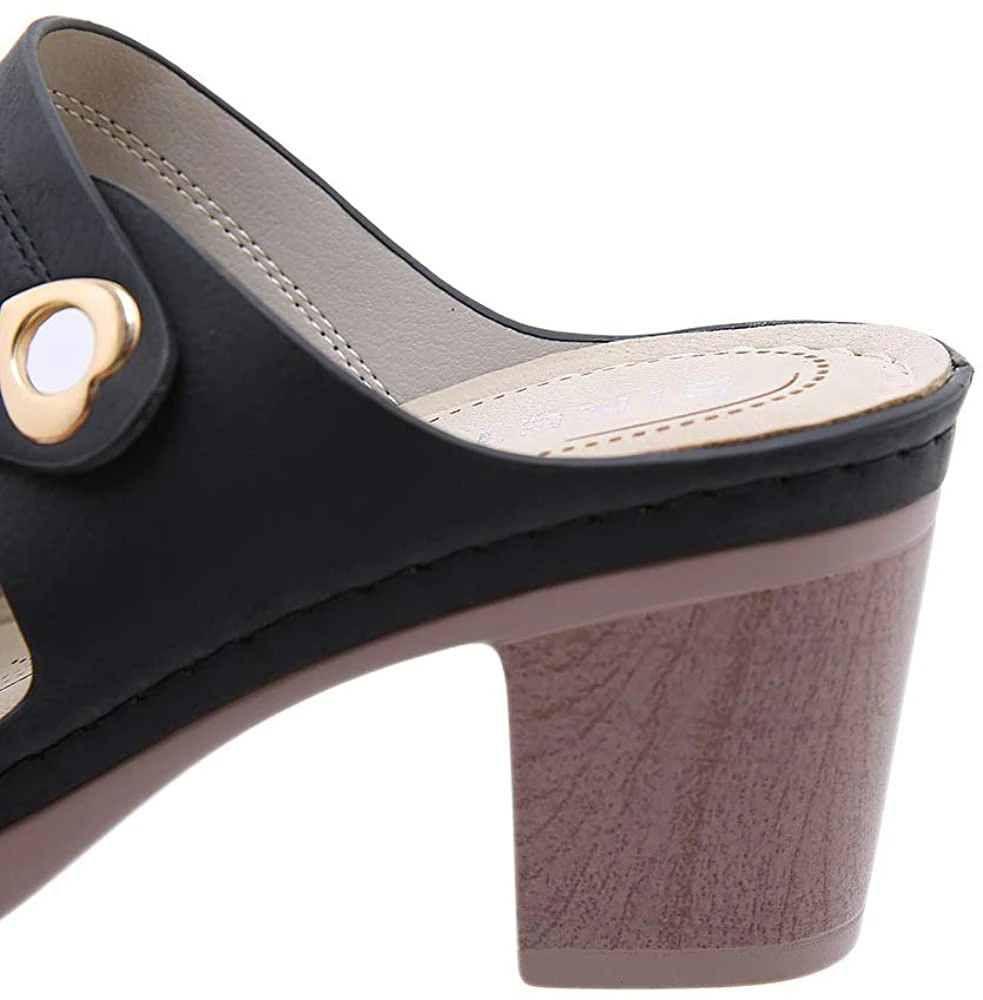 Nuheel® Woman Women Summer Sandals With Block Heel Comfort Wedge Sandals 16 Nuheel® Woman Women Summer Sandals With Block Heel Comfort Wedge Sandals