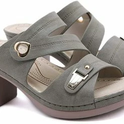 Nuheel® Woman Women Summer Sandals With Block Heel Comfort Wedge Sandals 38 Nuheel® Woman Women Summer Sandals With Block Heel Comfort Wedge Sandals