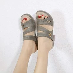 Nuheel® Woman Women Summer Sandals With Block Heel Comfort Wedge Sandals 41 Nuheel® Woman Women Summer Sandals With Block Heel Comfort Wedge Sandals